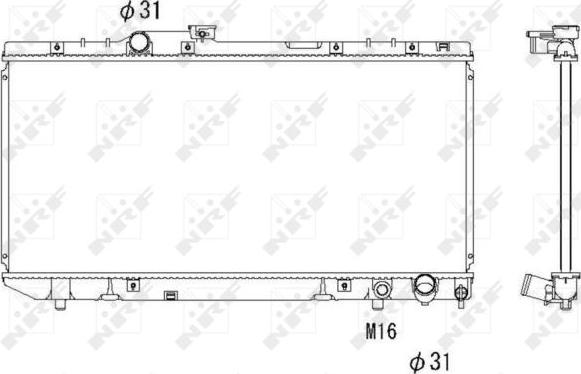 NRF 58238 - Радиатор, охлаждане на двигателя vvparts.bg