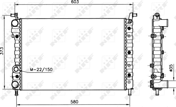 NRF 58221 - Радиатор, охлаждане на двигателя vvparts.bg