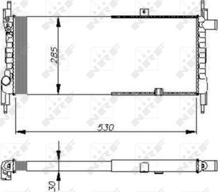 NRF 58711 - Радиатор, охлаждане на двигателя vvparts.bg