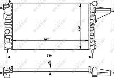 NRF 58775 - Радиатор, охлаждане на двигателя vvparts.bg