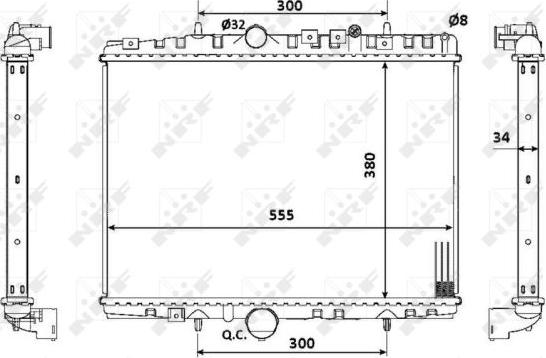 NRF 53941 - Радиатор, охлаждане на двигателя vvparts.bg