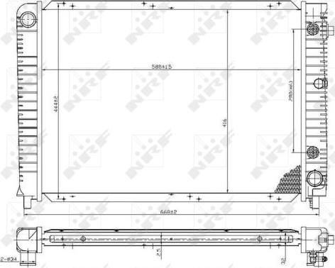 NRF 53953 - Радиатор, охлаждане на двигателя vvparts.bg