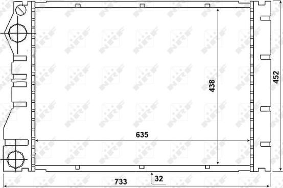 NRF 53975 - Радиатор, охлаждане на двигателя vvparts.bg