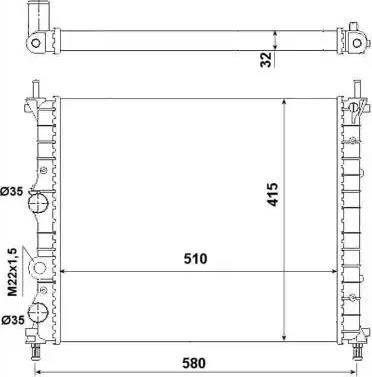 NRF 53457 - Радиатор, охлаждане на двигателя vvparts.bg