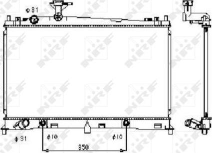 NRF 53410 - Радиатор, охлаждане на двигателя vvparts.bg