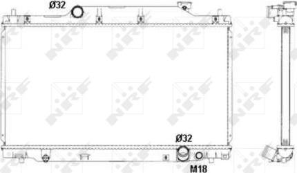 NRF 53439 - Радиатор, охлаждане на двигателя vvparts.bg