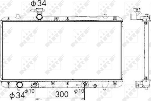 NRF 53429 - Радиатор, охлаждане на двигателя vvparts.bg