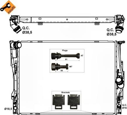 NRF 53474 - Радиатор, охлаждане на двигателя vvparts.bg