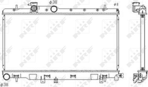 NRF 53697 - Радиатор, охлаждане на двигателя vvparts.bg