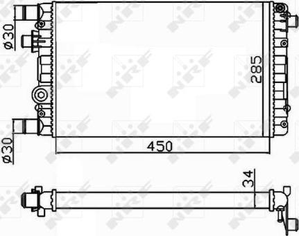 NRF 53602 - Радиатор, охлаждане на двигателя vvparts.bg