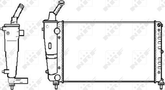 NRF 53619 - Радиатор, охлаждане на двигателя vvparts.bg