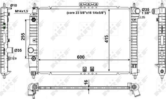 NRF  53639 - Радиатор, охлаждане на двигателя vvparts.bg