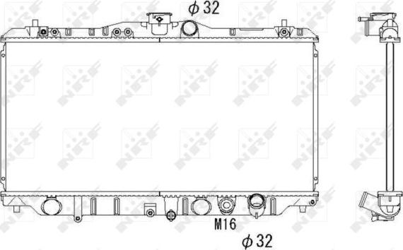 NRF 536352 - Радиатор, охлаждане на двигателя vvparts.bg