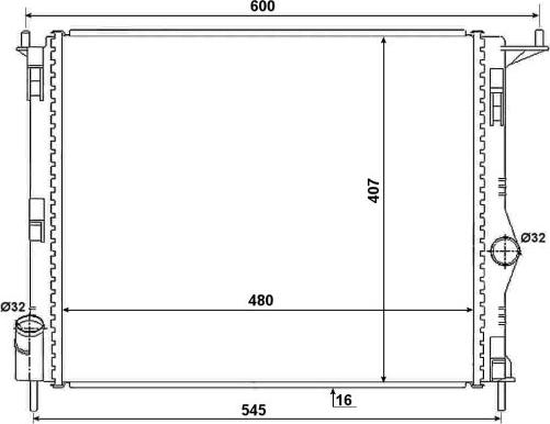 NRF 53069A - Радиатор, охлаждане на двигателя vvparts.bg