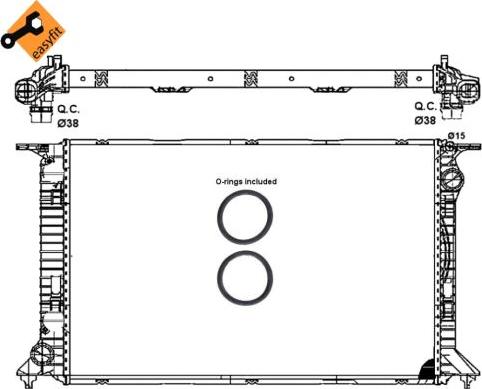 NRF 53064 - Радиатор, охлаждане на двигателя vvparts.bg