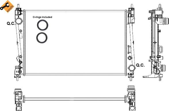 NRF 53017 - Радиатор, охлаждане на двигателя vvparts.bg