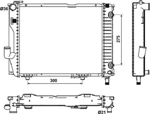 NRF 53030 - Радиатор, охлаждане на двигателя vvparts.bg