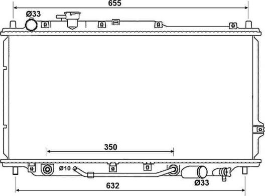 NRF  53033 - Радиатор, охлаждане на двигателя vvparts.bg