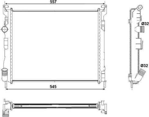 NRF 53032 - Радиатор, охлаждане на двигателя vvparts.bg