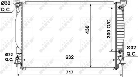 NRF 53190 - Радиатор, охлаждане на двигателя vvparts.bg