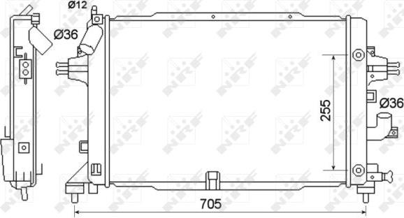 NRF 53145 - Радиатор, охлаждане на двигателя vvparts.bg