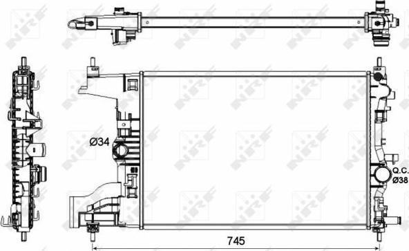 NRF 53148 - Радиатор, охлаждане на двигателя vvparts.bg