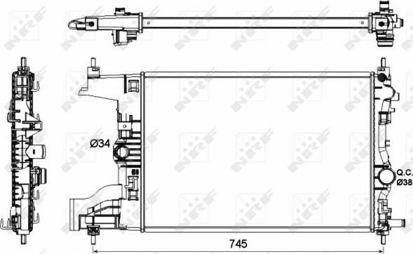 NRF 53142 - Радиатор, охлаждане на двигателя vvparts.bg