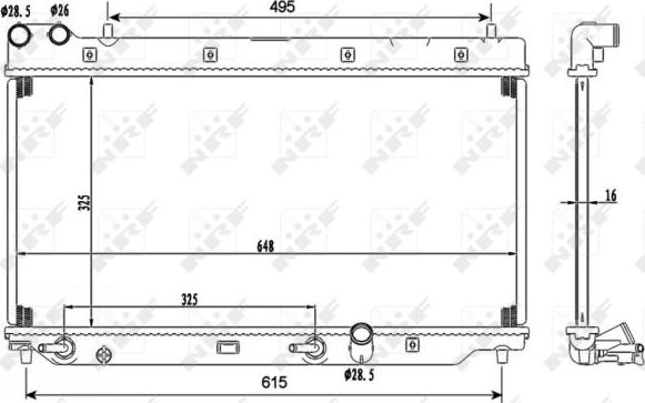 NRF 53110 - Радиатор, охлаждане на двигателя vvparts.bg