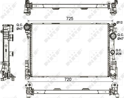 NRF 53113 - Радиатор, охлаждане на двигателя vvparts.bg