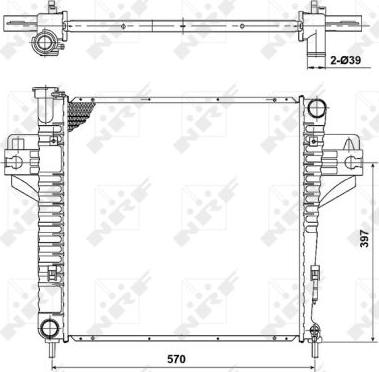 NRF 53182 - Радиатор, охлаждане на двигателя vvparts.bg