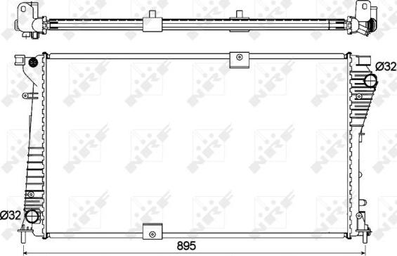 NRF 53123 - Радиатор, охлаждане на двигателя vvparts.bg