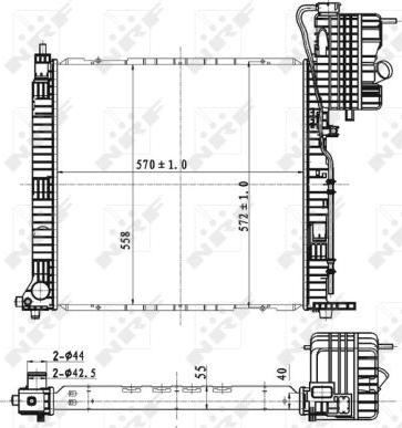 NRF 53176 - Радиатор, охлаждане на двигателя vvparts.bg