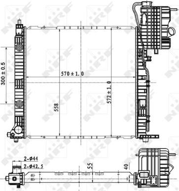 NRF 53177 - Радиатор, охлаждане на двигателя vvparts.bg