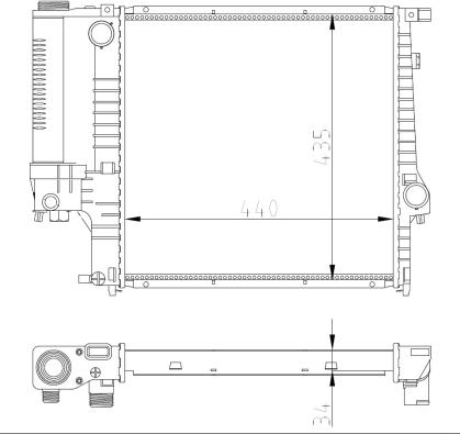 NRF 53849A - Радиатор, охлаждане на двигателя vvparts.bg