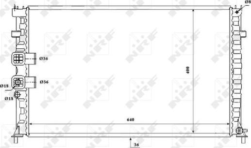 NRF 53842 - Радиатор, охлаждане на двигателя vvparts.bg