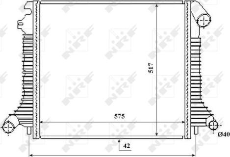 NRF 53855 - Радиатор, охлаждане на двигателя vvparts.bg