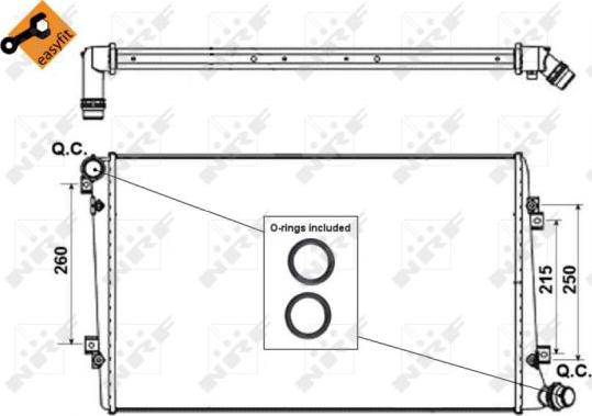 NRF 53813 - Радиатор, охлаждане на двигателя vvparts.bg