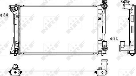 NRF 53394 - Радиатор, охлаждане на двигателя vvparts.bg