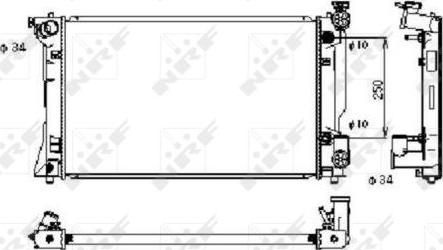 NRF 53395 - Радиатор, охлаждане на двигателя vvparts.bg