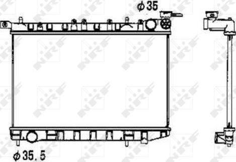 NRF 53341 - Радиатор, охлаждане на двигателя vvparts.bg