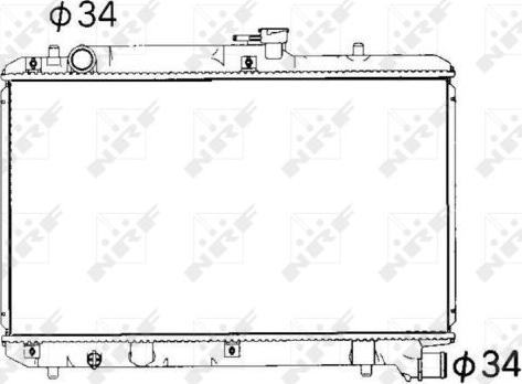 NRF 53351 - Радиатор, охлаждане на двигателя vvparts.bg