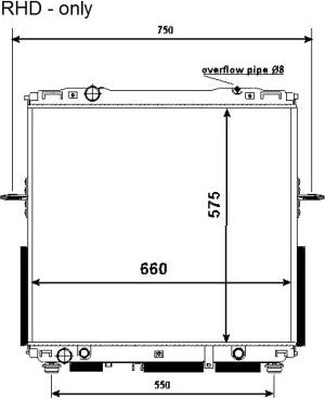 NRF 53368 - Радиатор, охлаждане на двигателя vvparts.bg