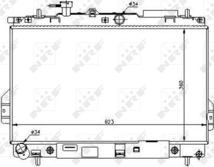 NRF 53363 - Радиатор, охлаждане на двигателя vvparts.bg