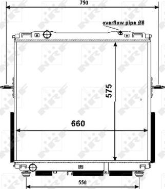 NRF 53367 - Радиатор, охлаждане на двигателя vvparts.bg