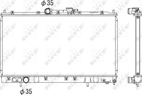 NRF 53312 - Радиатор, охлаждане на двигателя vvparts.bg