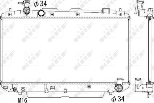 NRF 53324 - Радиатор, охлаждане на двигателя vvparts.bg