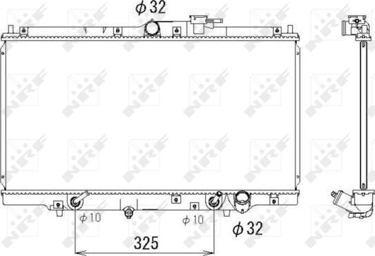 NRF 53328 - Радиатор, охлаждане на двигателя vvparts.bg