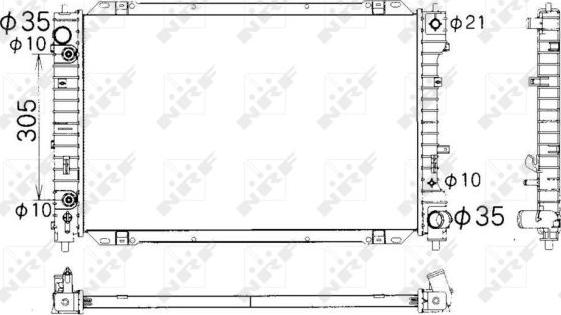 NRF 53378 - Радиатор, охлаждане на двигателя vvparts.bg