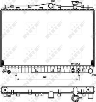 NRF 53259 - Радиатор, охлаждане на двигателя vvparts.bg