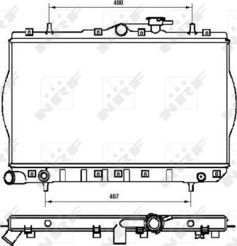 NRF 53262 - Радиатор, охлаждане на двигателя vvparts.bg